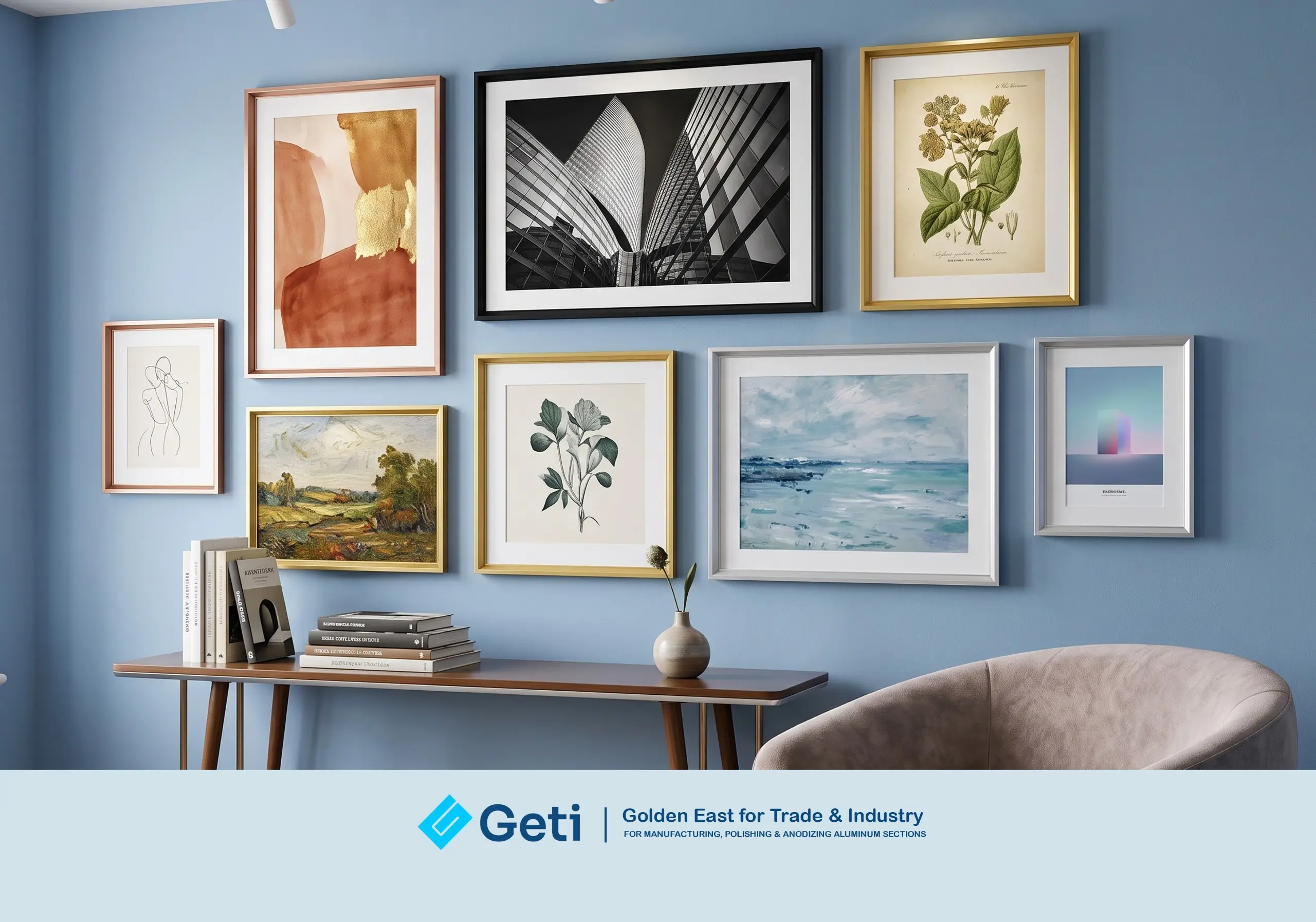 Modern Aluminum Picture & Frame Profiles with Luxury Anodized Finishes | GETI